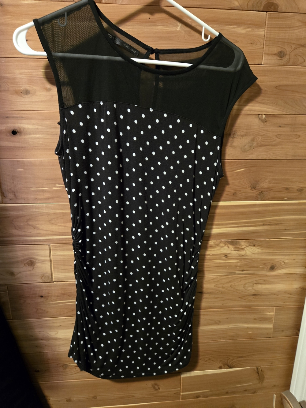 Maurices Black & White Polka Dot Top